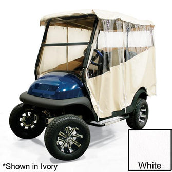 RedDot Club Car DS/Villager w/ 120" OEM Top White 3-Sided Over-the-Top Enclosure (Years 1982-1999)