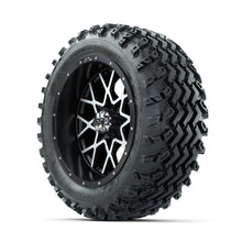 GTW Vortex Machined/Matte Black 14 in Wheels with 23x10.00-14 Rogue All Terrain Tires  Full Set