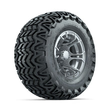 GTW Spyder Silver Brush 10 in Wheels with 20x10-10 Predator All Terrain Tires  Full Set