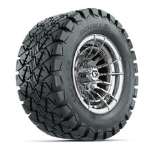 GTW® Boost Chrome 12 in Wheels with 22x10-12 Timberwolf All-Terrain Tires – Full Set