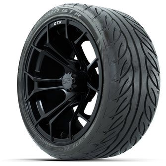 GTW Spyder Matte Black 15 in Wheels with 215/40-R15 Fusion GTR Street Tires  Full Set