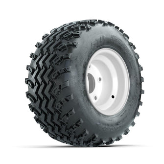 GTW Steel White Centered 5-Hole 8 in Wheels with 18x9.50-8 Rogue All Terrain Tires – Full Set