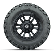 GTW® Shogun Gloss Black 12 in Wheels with 22x10-12 Timberwolf All-Terrain Tires – Full Set