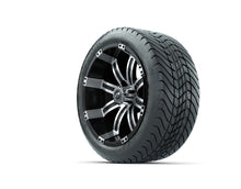 14ù GTW Tempest Black and Machined Wheels with GTW Mamba Street Tires  Set of 4