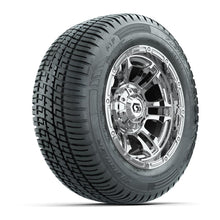 GTW® Shogun Chrome 12 in Wheels with 215/50-R12 Fusion S/R Steel Belt Radial Tires – Full Set