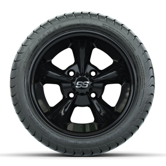 GTW Godfather Black 12 in Wheels with 215/35-12 Mamba Street Tires  Full Set