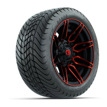 GTW Stealth Black/Red 12 in Wheels with 215/35-12 Mamba Street Tires  Full Set