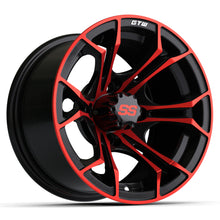 12" GTW Spyder Black with Red Accents Wheel