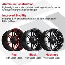 12″ GTW® Stealth Gloss Black with Red Face Wheel