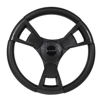 Gussi Italia Model 13 Black/Carbon Fiber Steering Wheel For Club Car DS