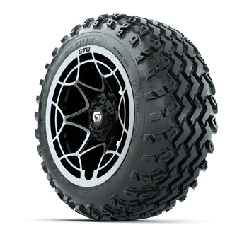 GTW Nexus Gloss Black 12 in Wheels with 22x11.00-12 Rogue All-Terrain Tires  Full Set