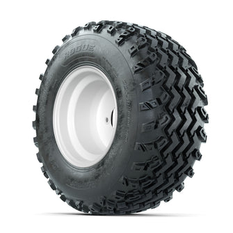 GTW Steel White 3:5 Offset 10 in Wheels with 22x11.00-10 Rogue All Terrain Tires  Full Set