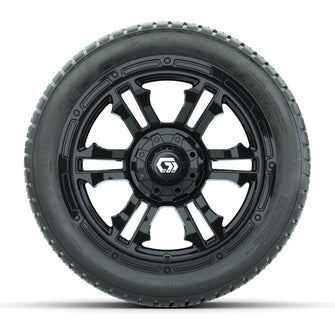 GTW® Shogun Gloss Black 14 in Wheels with 205/30-14 Fusion Street Tires – Full Set