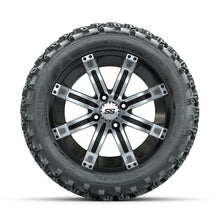 GTW Tempest Machined/Black 14 in Wheels with 23x10.00-14 Rogue All Terrain Tires – Full Set