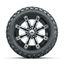 GTW Tempest Machined/Black 14 in Wheels with 23x10.00-14 Rogue All Terrain Tires  Full Set