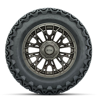 Set of (4) 14 in GTW Stellar Matte Bronze Wheels with 23x10-14 Predator All-Terrain Tires