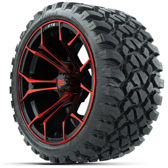 GTW Spyder Red/Black 15 in Wheels with 23x10-R15 Nomad All-Terrain Tires  Full Set