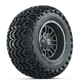 GTW Volt Gunmetal/Machined 12 in Wheels with 23x10.5-12 Predator All Terrain Tires  Full Set