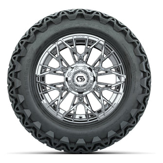 Set of (4) 14 in GTW® Stellar Chrome Wheels with 23x10-14 Predator All-Terrain Tires