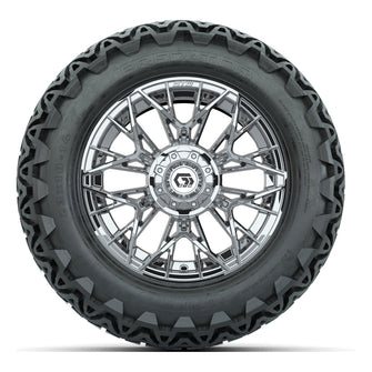 Set of (4) 14 in GTW Stellar Chrome Wheels with 23x10-14 Predator All-Terrain Tires