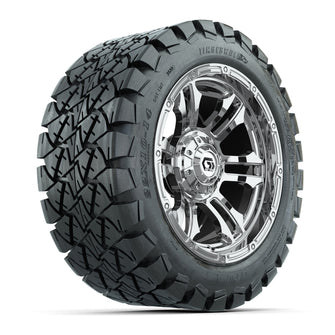 GTW Shogun Chrome 14 in Wheels with 22x10-14 Timberwolf All-Terrain Tires  Full Set