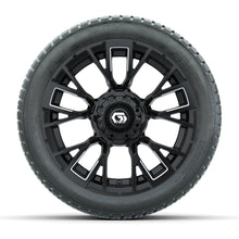 GTW® Vandal Matte Black/Machined 14 in Wheels with 205/30-14 Fusion Street Tires – Full Set