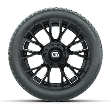 GTW Vandal Matte Black/Machined 14 in Wheels with 205/30-14 Fusion Street Tires  Full Set