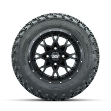 GTW Vortex Matte Black 12 in Wheels with 22x11.00-12 Rogue All Terrain Tires  Full Set