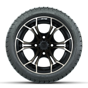 GTW Spyder Bronze/Matte Black 12 in Wheels with 215/35-12 Mamba Street Tires  Full Set