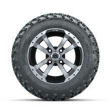 GTW Storm Trooper Machined/Black 12 in Wheels with 22x11.00-12 Rogue All Terrain Tires  Full Set