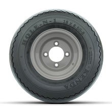 Set of (4) 8 in Gray Steel Wheels with 18 in Kenda Hole-N-1 Tires