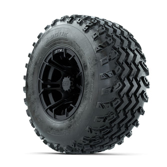 GTW Spyder Matte Black 10 in Wheels with 22x11.00-10 Rogue All Terrain Tires  Full Set