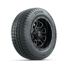 Set of (4) 12 in GTW® Volt Machined & Black Wheels with 215/50-R12 Fusion S/R Street Tires