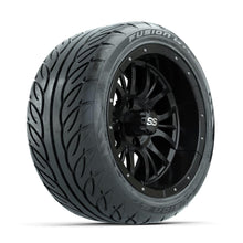 GTW Diesel Matte Black 14 in Wheels with 225/40-R14 Fusion GTR Street Tires – Full Set