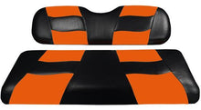 MadJax Riptide Black/Orange Two-Tone Club Car Precedent Front Seat Covers (Years 2004-Up)