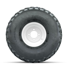 GTW Steel White 2:5 Offset 8 in Wheels with 22x11.00-8 Rogue All Terrain Tires  Full Set