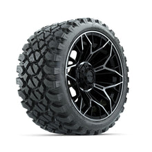 Set of (4) 15 in GTW Stellar Machined & Black Wheels with 23x10-R15 Nomad All-Terrain Tire