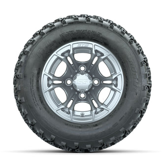 GTW Spyder Silver 12 in Wheels with 23x10.00-12 Rogue All Terrain Tires  Full Set