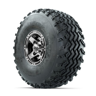 GTW Ranger Machined/Black 8 in Wheels with 22x11.00-8 Rogue All Terrain Tires  Full Set