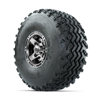 GTW Ranger Machined/Black 8 in Wheels with 22x11.00-8 Rogue All Terrain Tires – Full Set