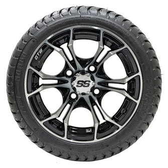 12” GTW Spyder Black and Machined Wheels with 18” Mamba Street Tires – Set of 4 PN# A19-378 GTW 