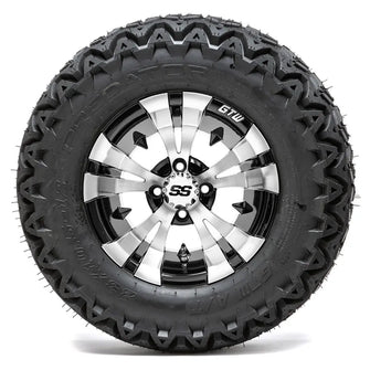 12” GTW Vampire Black and Machined Wheels with 23” Predator A/T Tires – Set of 4 PN# A19-370 GTW 