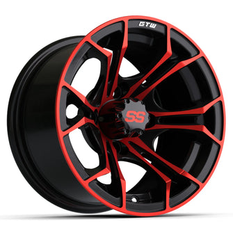 12&Prime; GTW&reg; Spyder Black with Red Accents Wheel PN# 19-219 GTW 