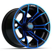 12&Prime; GTW&reg; Spyder Wheel – Black with Blue Accents PN# 19-220 GTW 