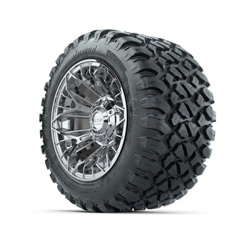 Set of (4) 12 in GTW Stellar Chrome Wheels with 22x11-R12 Nomad All-Terrain Tires