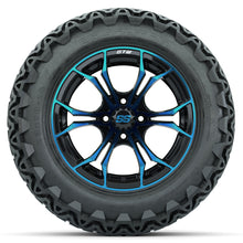 GTW Spyder Blue/Black 14 in Wheels with 23x10-14 GTW Predator All-Terrain Tires  Full Set