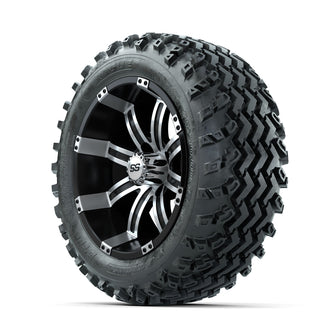 GTW Tempest Machined/Black 14 in Wheels with 23x10.00-14 Rogue All Terrain Tires  Full Set