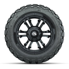 GTW® Shogun Gloss Black 14 in Wheels with 22x10-14 Timberwolf All-Terrain Tires – Full Set