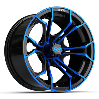 14&Prime; GTW&reg; Spyder Black with Blue Accents Wheel PN# 19-223 GTW 