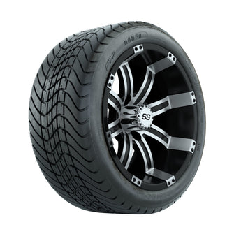 14ù GTW Tempest Machined/Black Wheels with Mamba Street Tires  Set of 4